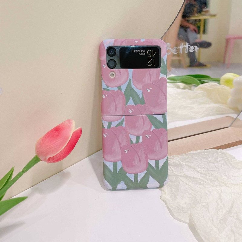 Hoesje voor Samsung Galaxy Z Flip 4 Folio-hoesje Bloemen