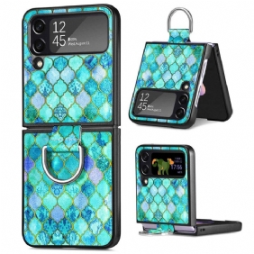 Hoesje voor Samsung Galaxy Z Flip 4 Folio-hoesje Fantasie Met Ring Caseneo