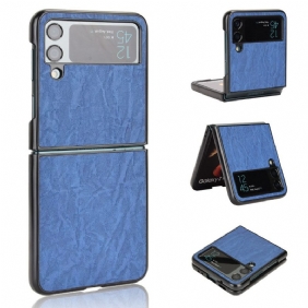 Hoesje voor Samsung Galaxy Z Flip 4 Folio-hoesje Leereffect Zachtheid