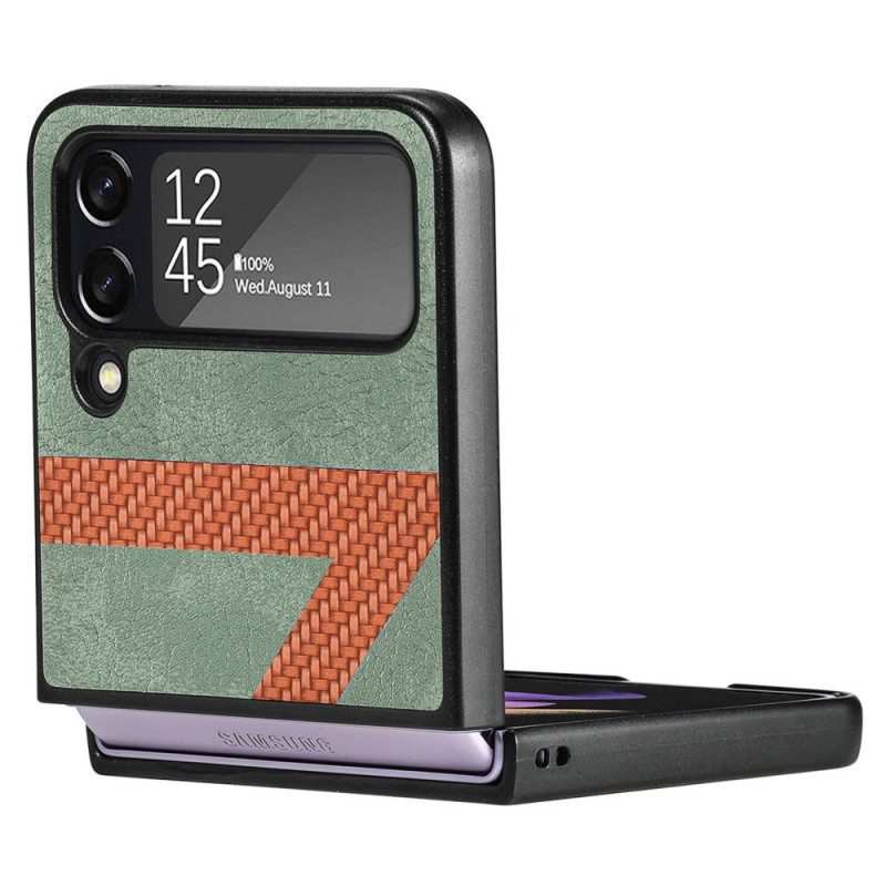 Telefoonhoesje voor Samsung Galaxy Z Flip 4 Folio-hoesje Stijl Leer Z Design