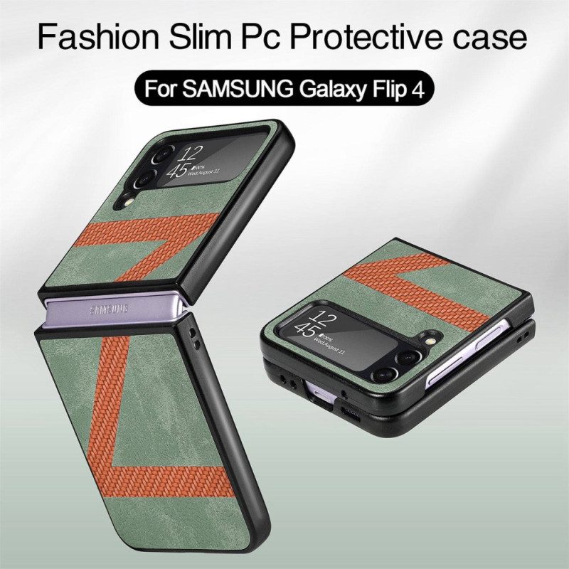 Telefoonhoesje voor Samsung Galaxy Z Flip 4 Folio-hoesje Stijl Leer Z Design