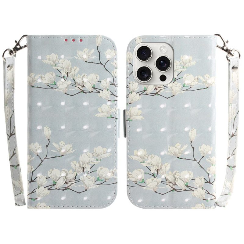 Bescherming Hoesje iPhone 16 Pro Max Band Magnolia's