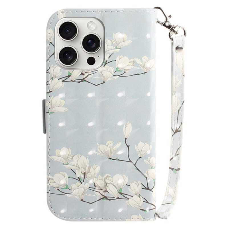 Bescherming Hoesje iPhone 16 Pro Max Band Magnolia's