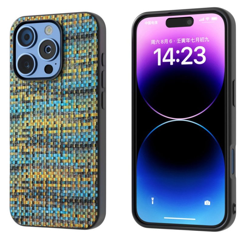 Case Hoesje iPhone 16 Pro Max Telefoonhoesje Geruite Structuur