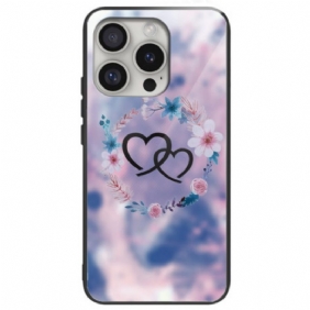 Case Hoesje iPhone 16 Pro Max Telefoonhoesje Hart Tot Hart Gehard Glas