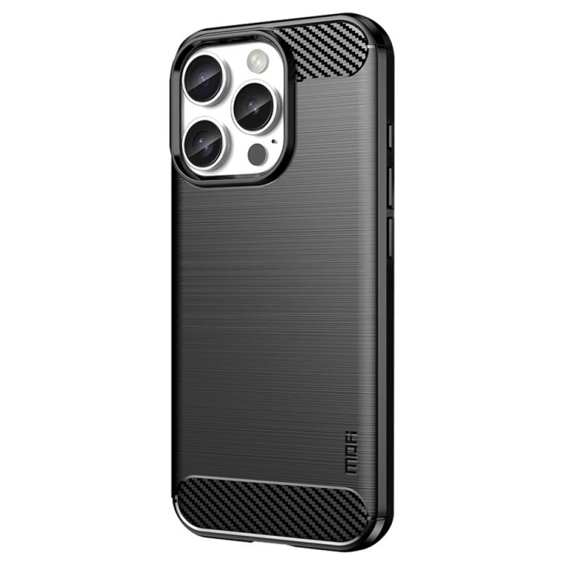 Case Hoesje iPhone 16 Pro Max Telefoonhoesje Mofi Geborstelde Koolstofvezel