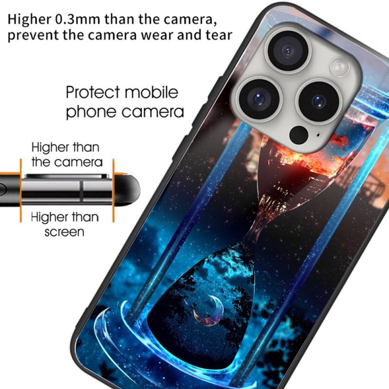 Case Hoesje iPhone 16 Pro Max Telefoonhoesje Zon- En Maangehard Glas