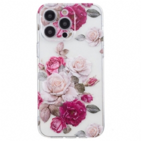 Cover Hoesje iPhone 16 Pro Max Telefoonhoesje Kleurrijke Pioenrozen