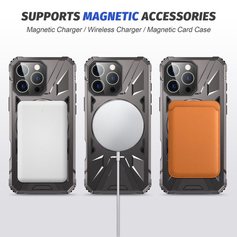 Cover Hoesje iPhone 16 Pro Max Telefoonhoesje Magsafe En Ringhouder Compatibel