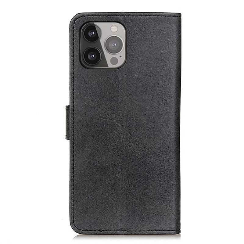 Folio-hoesje iPhone 16 Pro Max Telefoonhoesje Mat Kunstleer