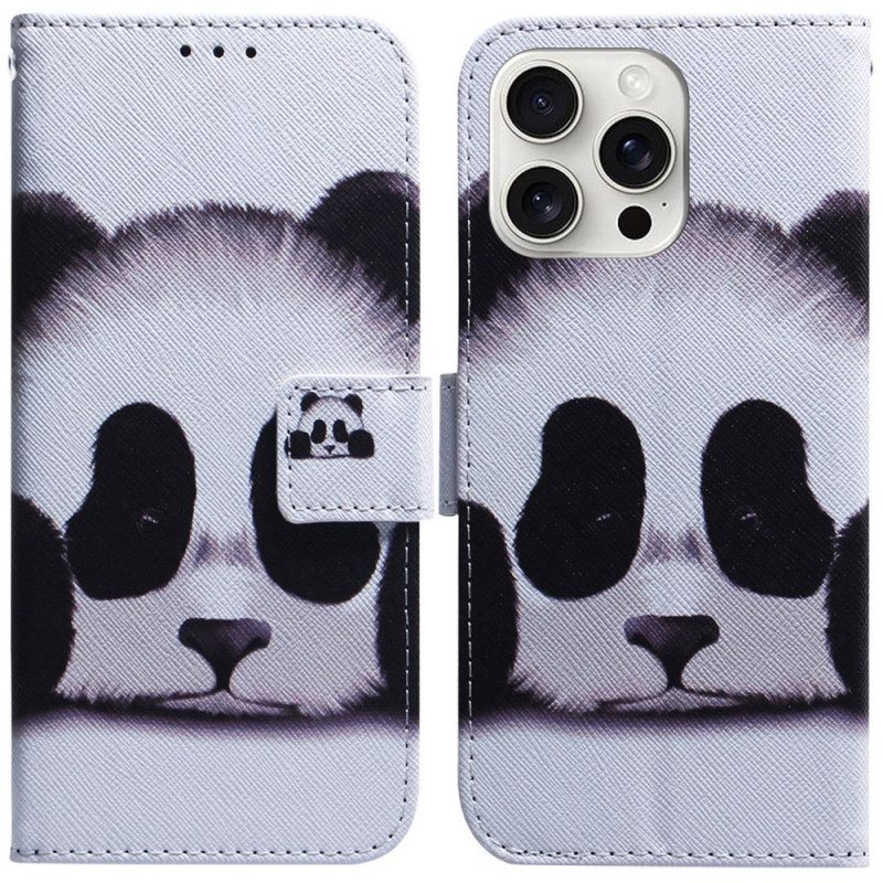 Folio-hoesje iPhone 16 Pro Max Telefoonhoesje Panda