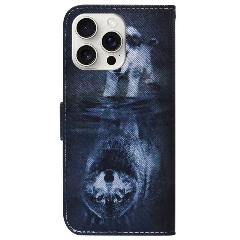 Folio-hoesje iPhone 16 Pro Max Telefoonhoesje Puppydroom