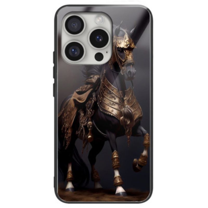 Hoesje iPhone 16 Pro Max Gemaskerd Paard Van Gehard Glas