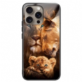 Hoesje iPhone 16 Pro Max Leeuwen Gehard Glas