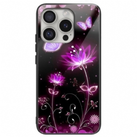 Hoesje iPhone 16 Pro Max Lotus Fluorescerend Gehard Glas