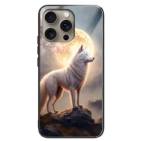 Hoesje iPhone 16 Pro Max Maanlicht Wolf Gehard Glas Bescherming Hoesje