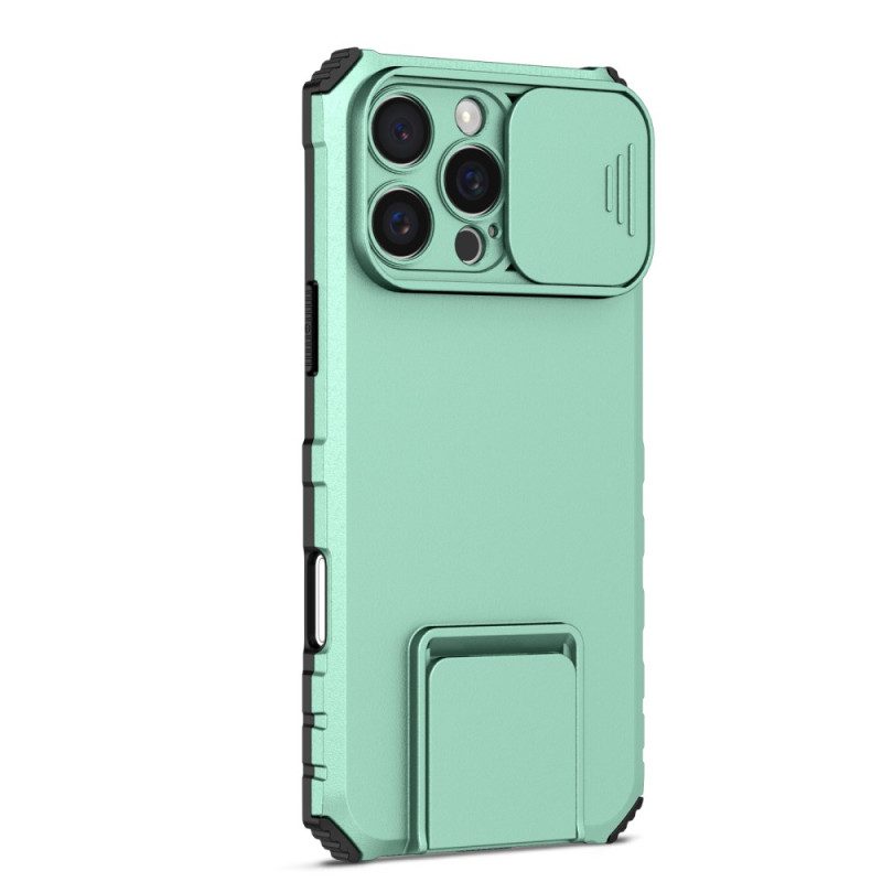 Hoesje iPhone 16 Pro Max Met Cameraslider En Steun Bescherming Hoesje