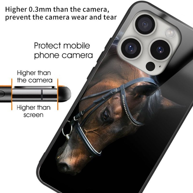 Hoesje iPhone 16 Pro Max Paardenhoofd Gehard Glas