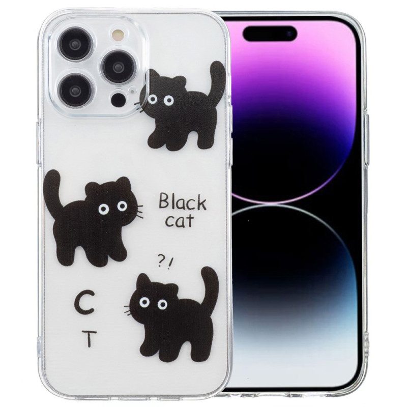 Hoesje iPhone 16 Pro Max Zwarte Katten