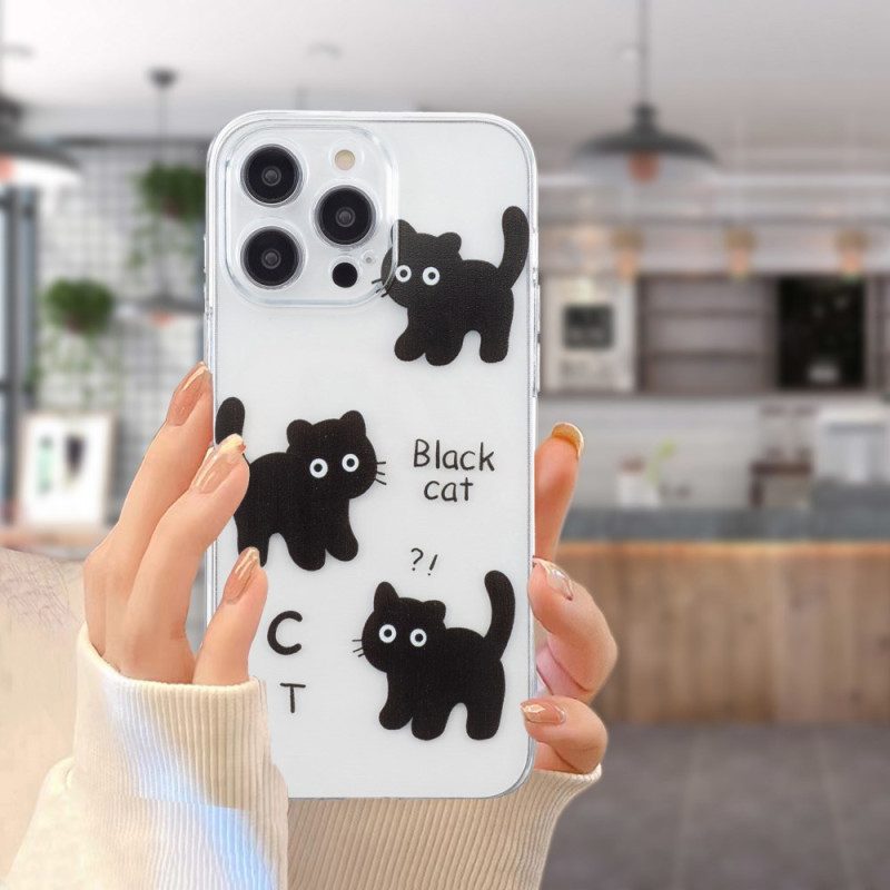 Hoesje iPhone 16 Pro Max Zwarte Katten