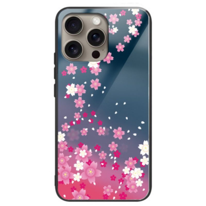 Hoesje Voor iPhone 16 Pro Max Hartenregen Van Gehard Glas