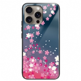 Hoesje Voor iPhone 16 Pro Max Hartenregen Van Gehard Glas