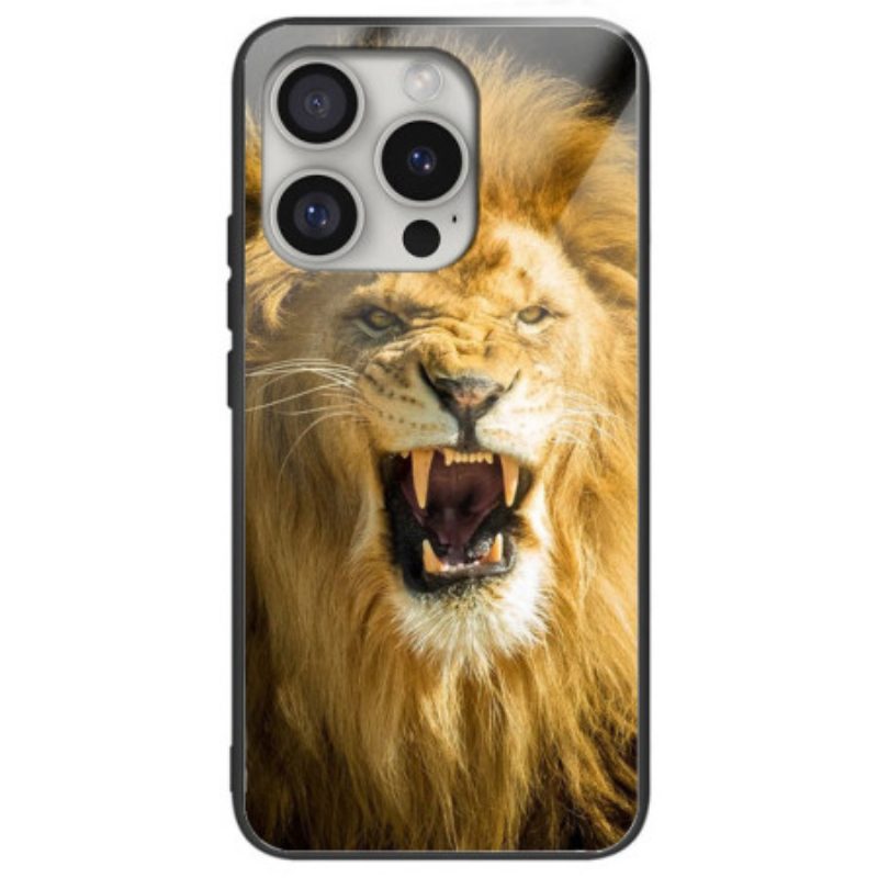 Hoesje Voor iPhone 16 Pro Max Leeuw Van Gehard Glas