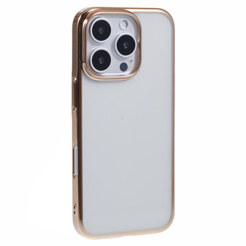 Hoesje Voor iPhone 16 Pro Max Rand Met Metaaleffect X-level