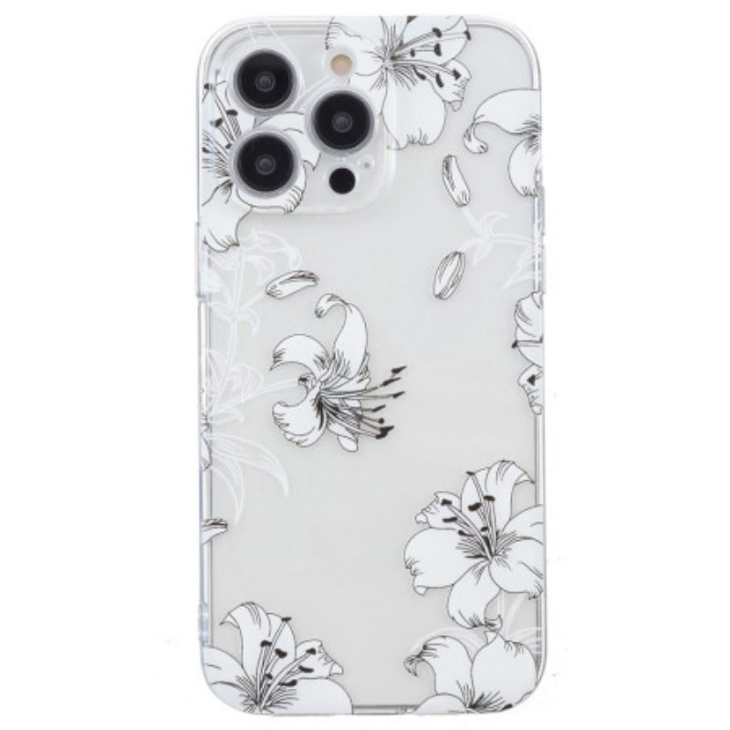 Hoesje Voor iPhone 16 Pro Max Witte Bloemen