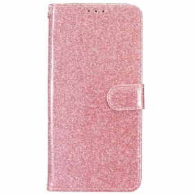 Leren Hoesje Voor iPhone 16 Pro Max Glitters