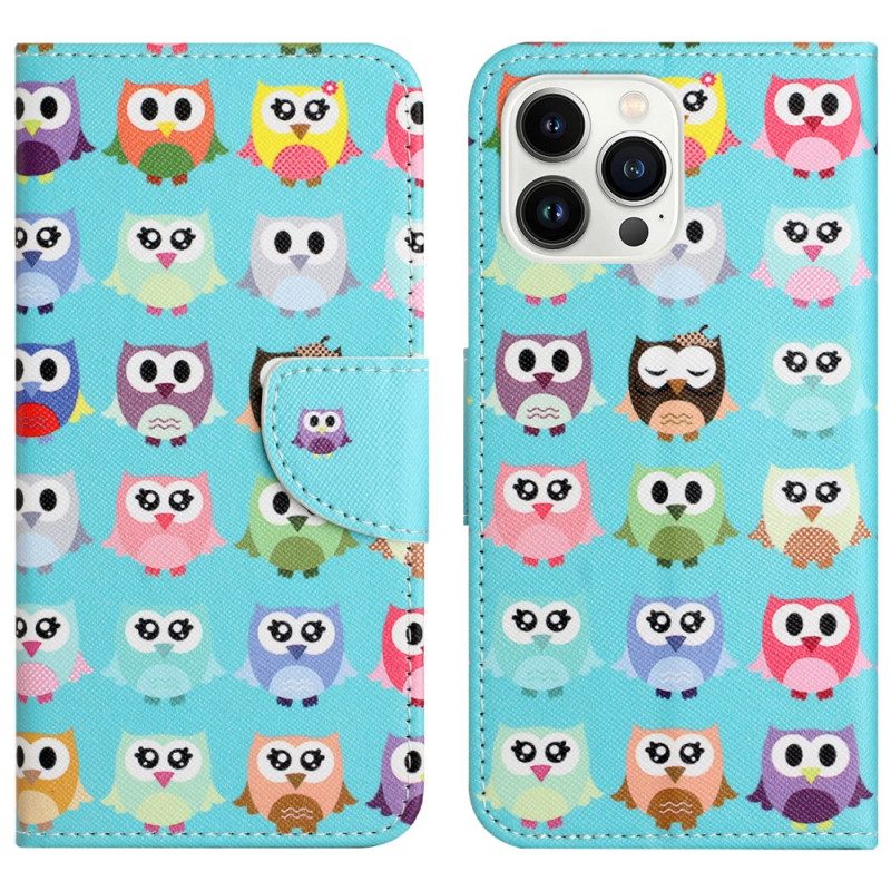 Leren Hoesje Voor iPhone 16 Pro Max Uilenstam