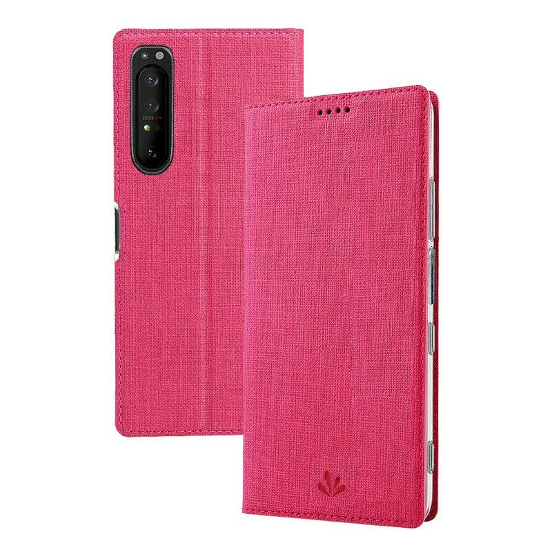 Bescherming Hoesje voor Sony Xperia 1 II Folio-hoesje Getextureerde Vili Dmx