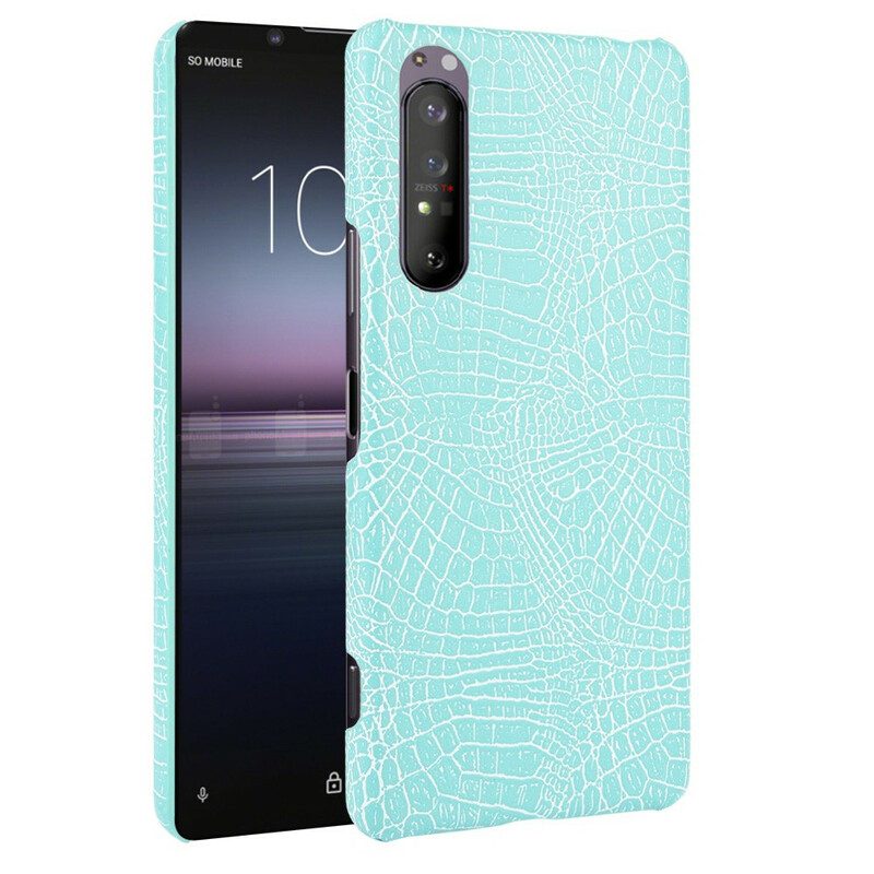 Hoesje voor Sony Xperia 1 II Krokodillenhuid-effect