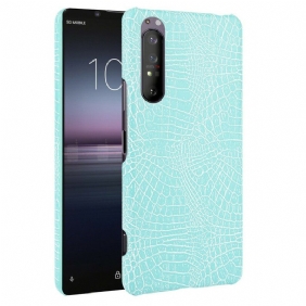 Hoesje voor Sony Xperia 1 II Krokodillenhuid-effect