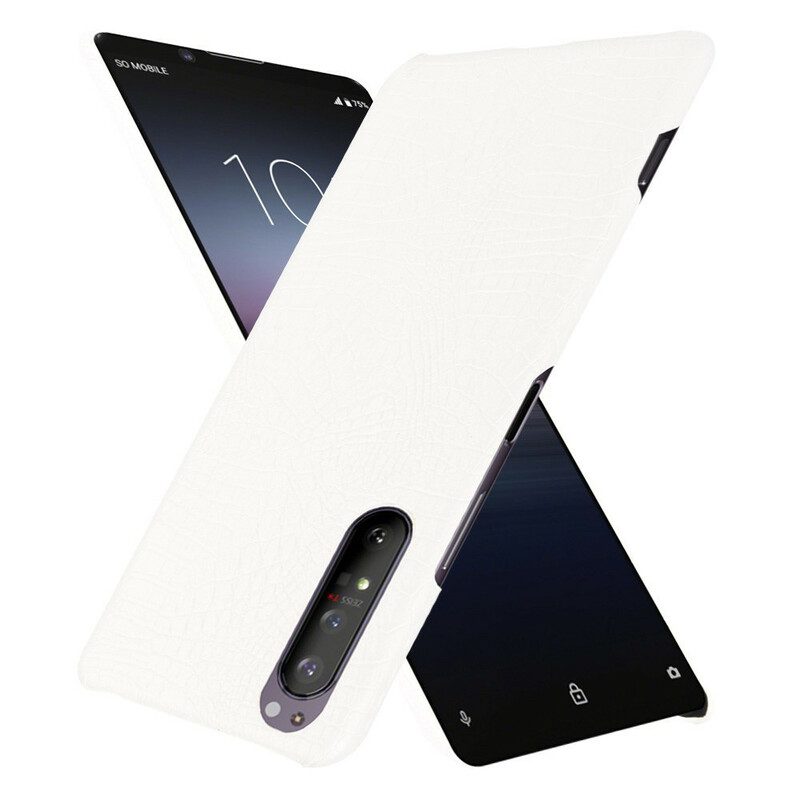 Hoesje voor Sony Xperia 1 II Krokodillenhuid-effect