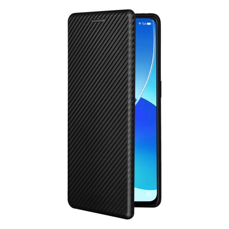 Bescherming Hoesje voor Oppo Reno 6 Pro 5G Folio-hoesje Koolstofvezel En Banden