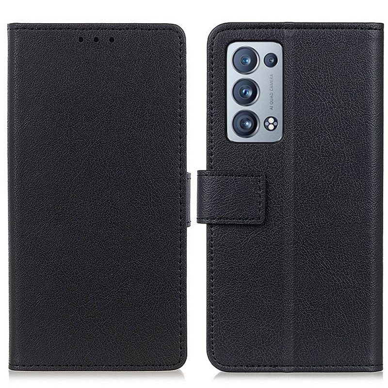 Flip Case voor Oppo Reno 6 Pro 5G Folio Van Imitatieleer