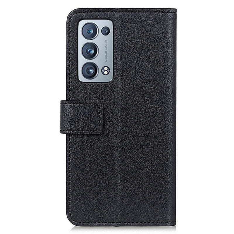 Flip Case voor Oppo Reno 6 Pro 5G Folio Van Imitatieleer