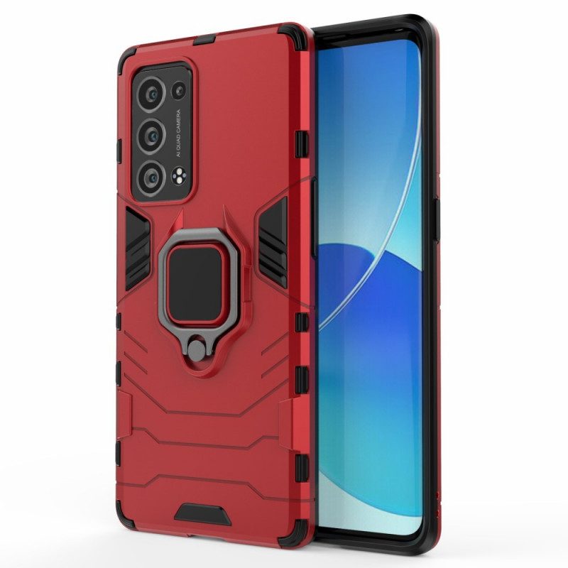 Hoesje voor Oppo Reno 6 Pro 5G Draaibare Ringsteun