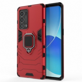 Hoesje voor Oppo Reno 6 Pro 5G Draaibare Ringsteun