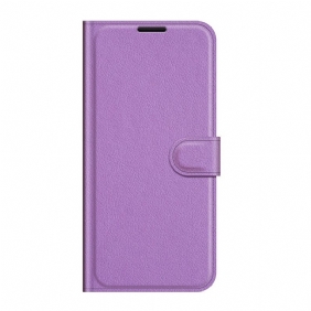 Leren Hoesje voor Oppo Reno 6 Pro 5G Klassieke Lychee-textuur