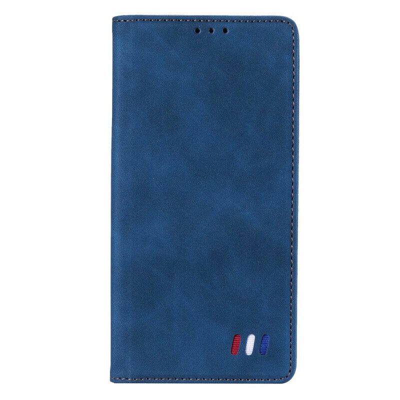 Bescherming Hoesje voor Xiaomi Redmi Note 10 5G Folio-hoesje Driekleurige Lederen Stijl