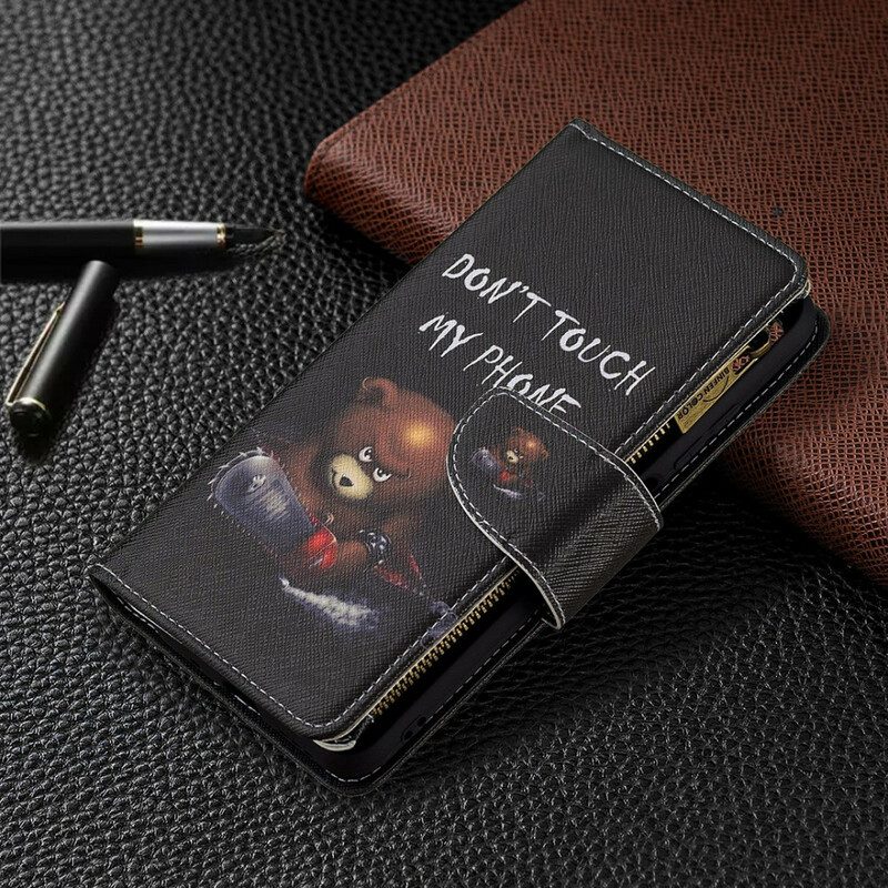 Flip Case voor Xiaomi Redmi Note 10 5G Beer Met Ritssluiting