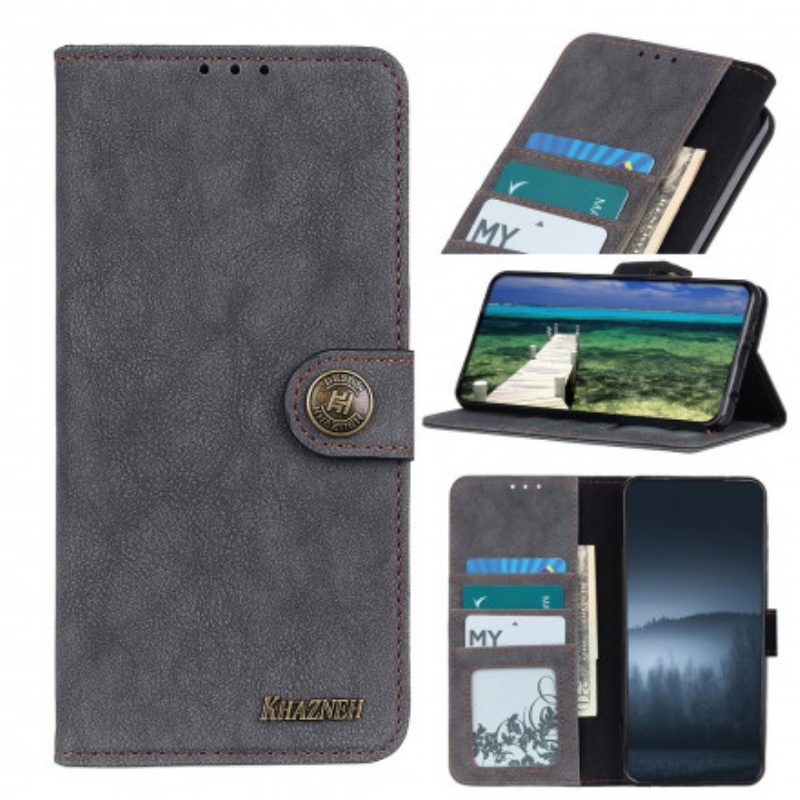 Flip Case voor Xiaomi Redmi Note 10 5G Khazneh Retro Splitleer