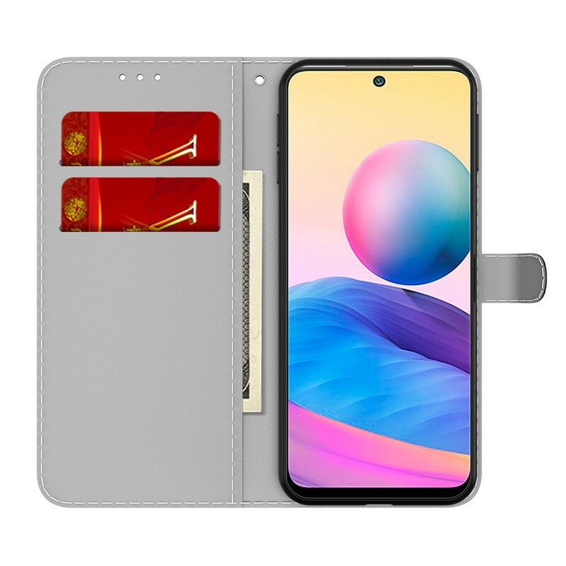 Folio-hoesje voor Xiaomi Redmi Note 10 5G Abstract Patroon