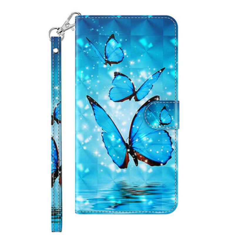 Folio-hoesje voor Xiaomi Redmi Note 10 5G Blauwe Vlinders