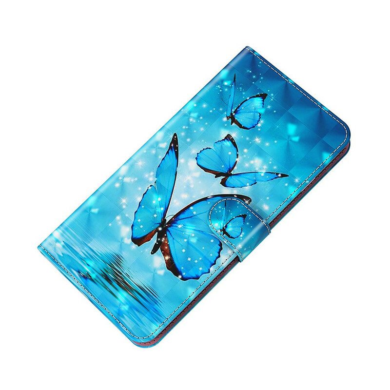 Folio-hoesje voor Xiaomi Redmi Note 10 5G Blauwe Vlinders