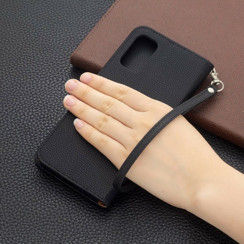 Folio-hoesje voor Xiaomi Redmi Note 10 5G Flip Case Lychee Rabat Schuin