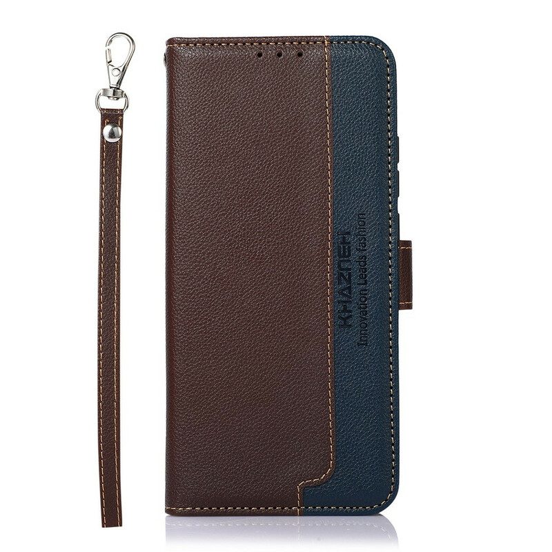 Folio-hoesje voor Xiaomi Redmi Note 10 5G Lychee-stijl Rfid