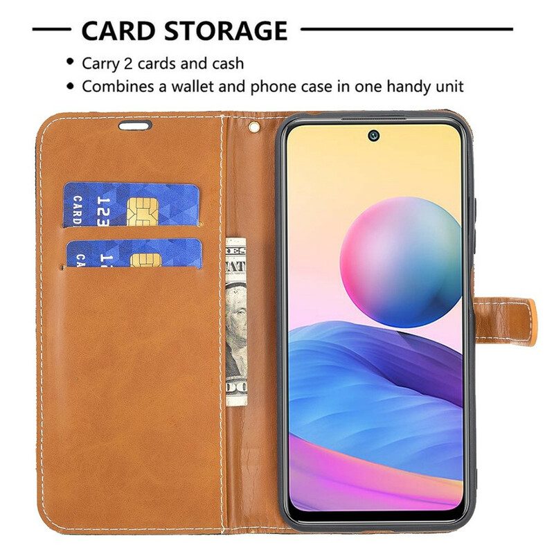 Folio-hoesje voor Xiaomi Redmi Note 10 5G Met Ketting Band Stof